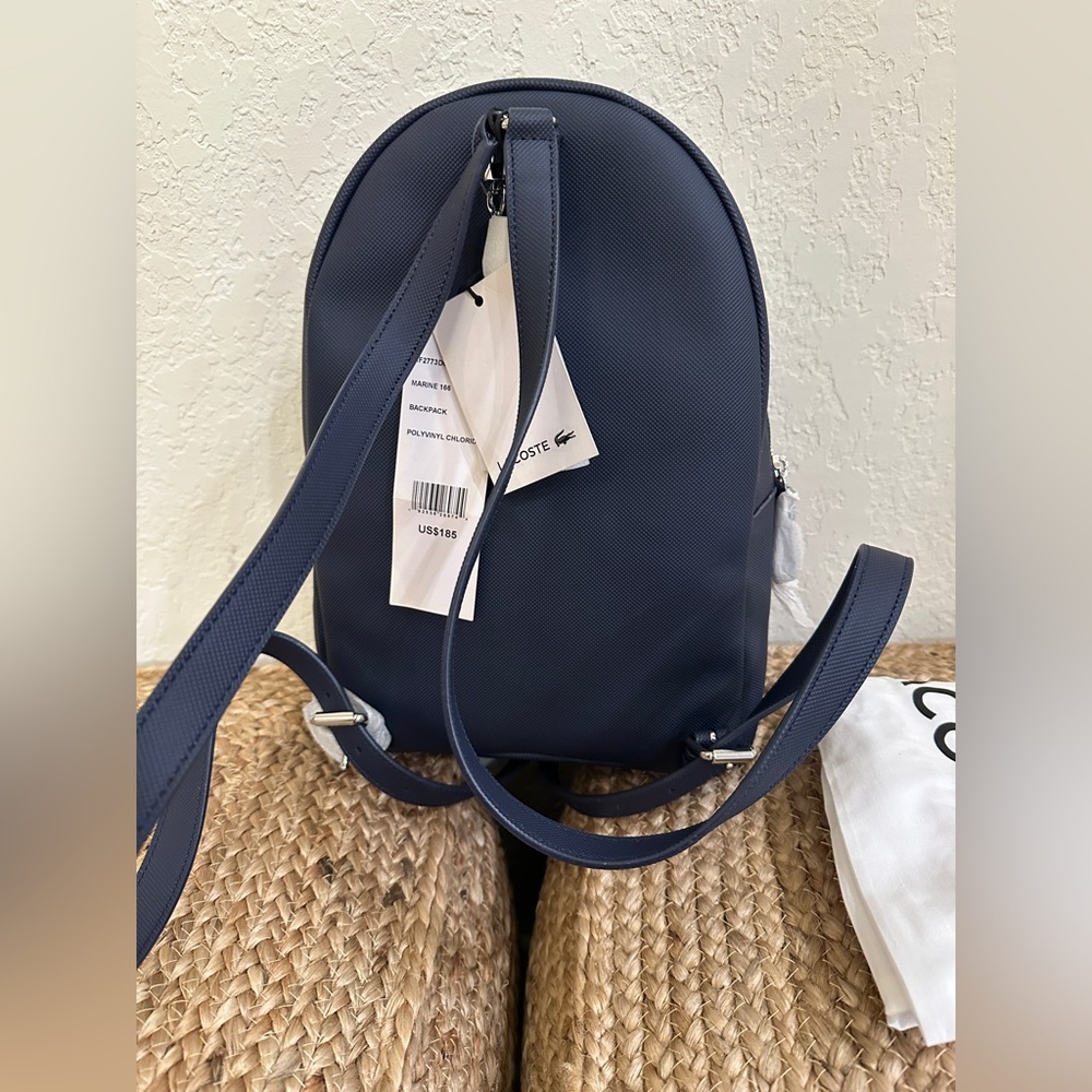Authentic Lacoste Daily Classic Coated Piqué Canvas Backpack - Picture 10 of 13